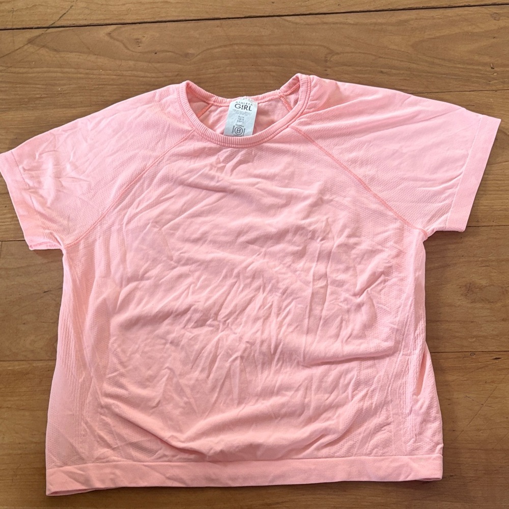 Athleta Girl Peach Crew Neck Tee